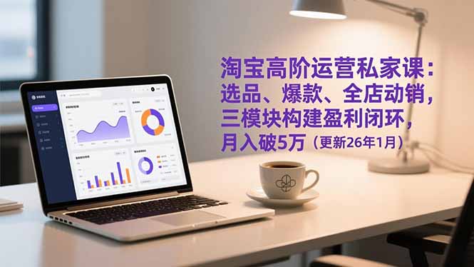 淘宝高阶运营私家课：选品、爆款、全店动销，三模块构建盈利闭环，月入破5万(更新26年1月-weichuangqy