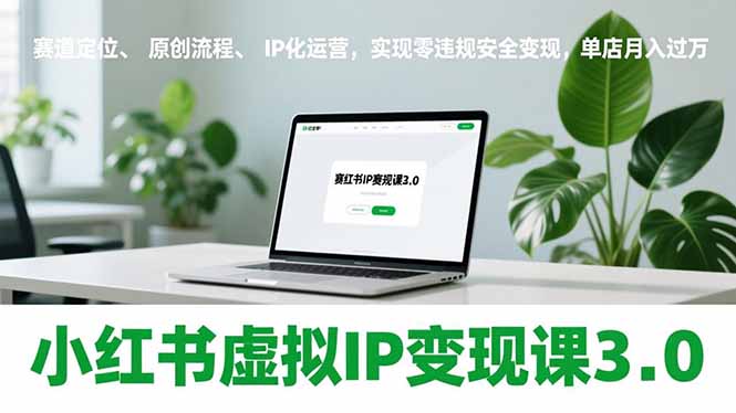 小红书虚拟IP变现课3.0，赛道定位、原创流程、IP化运营，实现零违规安全变现，单店月入过万-weichuangqy