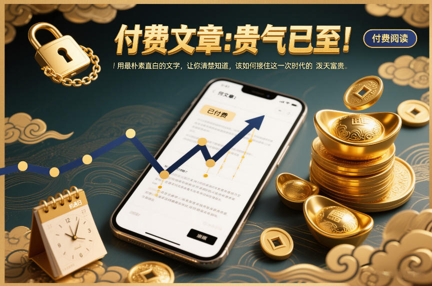 付费文章：贵气已至！用最朴素直白的文字，让你清楚知道，该如何接住这一次时代的泼天富贵-weichuangqy