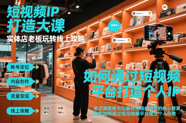 短视频ip打造大课，实体店老板玩转线上攻略-weichuangqy
