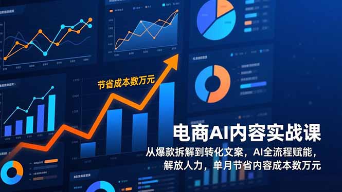 电商AI内容实战课，从爆款拆解到转化文案，AI全流程赋能，解放人力，单月节省内容成本数万元-weichuangqy