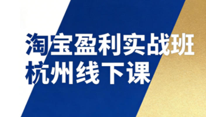 淘宝盈利实战班杭州线下课12月26-28日(音频+字幕)，帮你掌握SOP流程+12门核心技术-weichuangqy