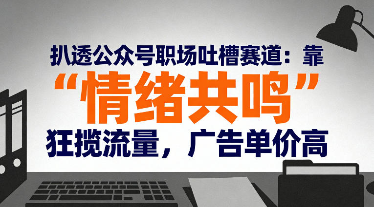 扒透公众号职场吐槽赛道：靠“情绪共鸣”狂揽流量，广告单价高-weichuangqy