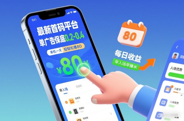 最新首码平台，单广告保底0.2-0.4，单机一天轻松撸80，早入场早賺米【揭秘】-weichuangqy