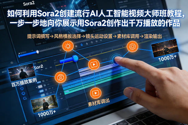 如何利用Sora2创建流行AI人工智能视频大师班，一步一步地向你展示用Sora2创作出千万播放的作品-weichuangqy