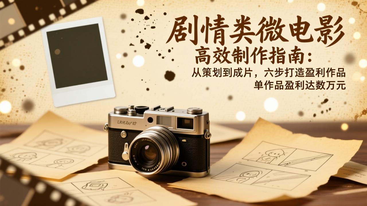 剧情类微电影高效制作指南：从策划到成片，六步打造盈利作品，单作品盈利达数万元-weichuangqy