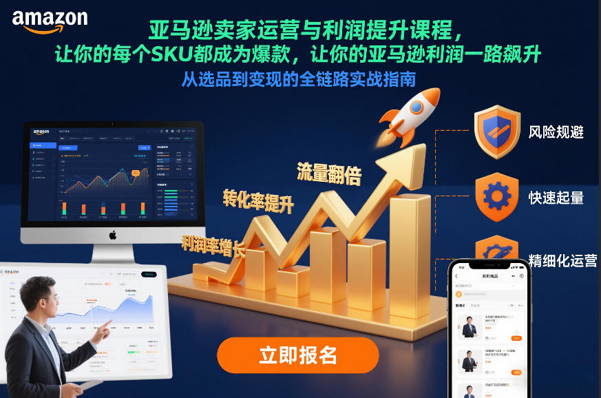 亚马逊卖家运营与利润提升课程，让你的每个SKU都成为爆款，让你的亚马逊利润一路飙升(更新12月)-weichuangqy
