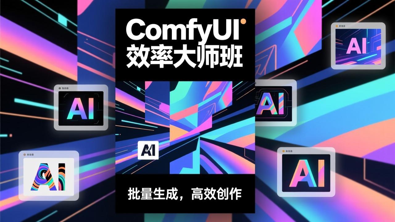 ComfyUI效率大师班：工作流搭建，批量生成，将个人AI出图效率提升5-10倍，月接单收入1-3万-weichuangqy