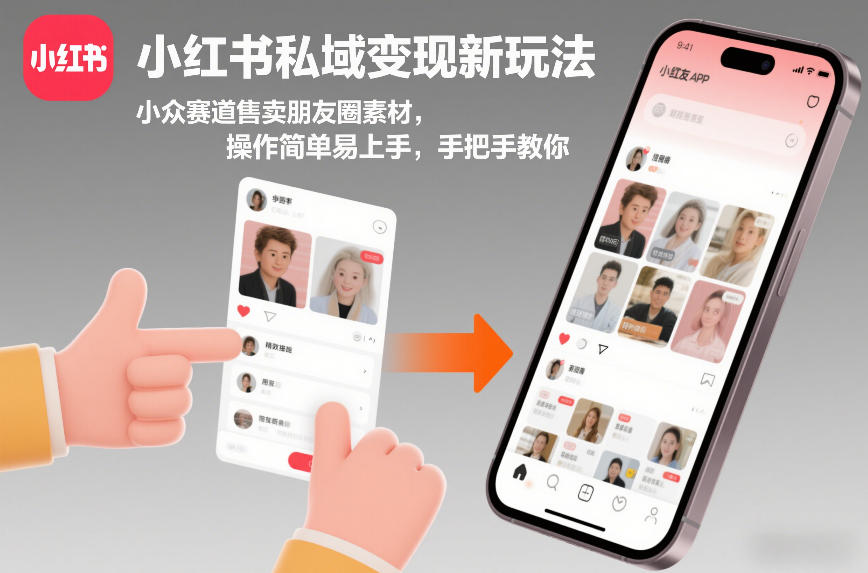 小红书私域变现新玩法，小众赛道售卖朋友圈素材，操作简单易上手，手把手教你-weichuangqy