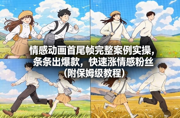 情感动画首尾帧完整案例实操，条条出爆款，快速涨情感粉丝(附保姆级教程)-weichuangqy