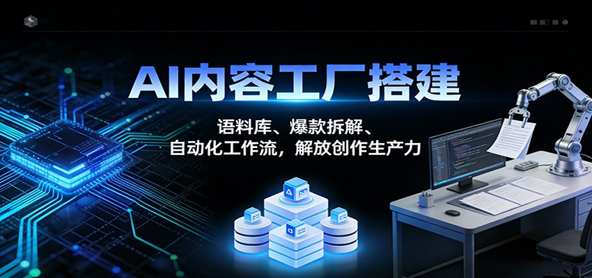 AI内容工厂搭建：语料库、爆款拆解、自动化工作流，解放创作生产力-weichuangqy