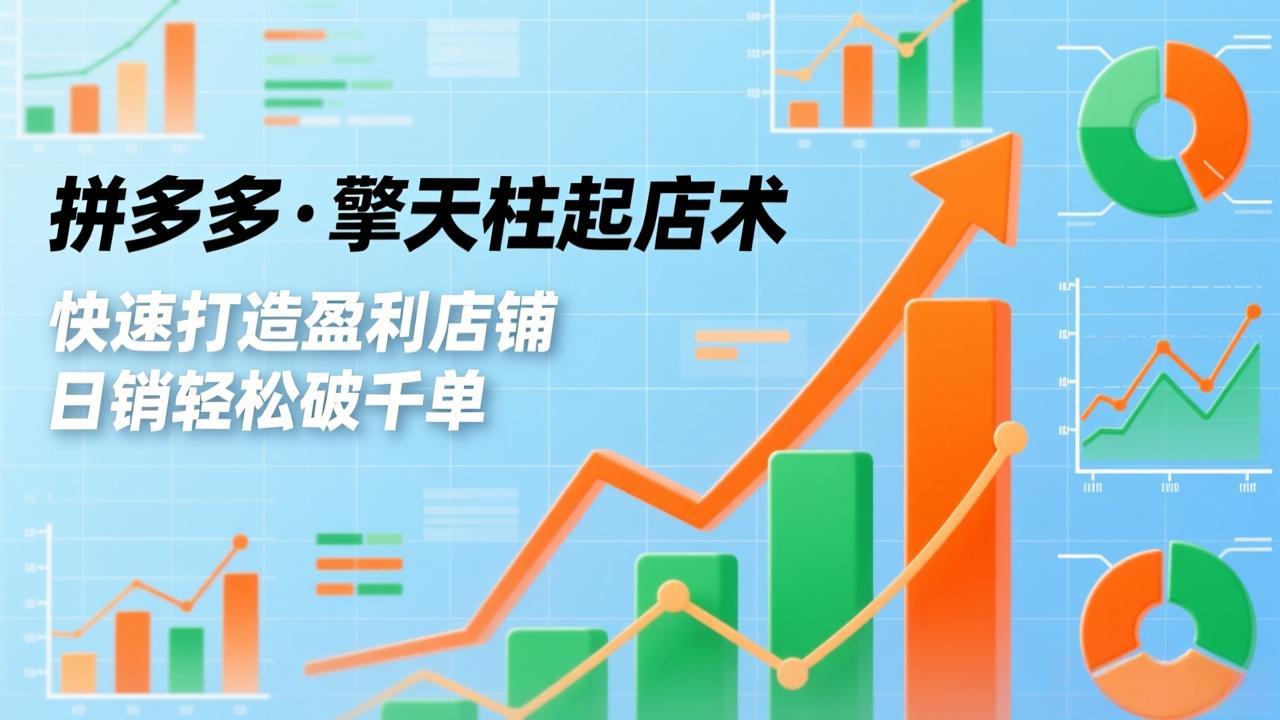 拼多多·擎天柱起店术，爆流布局、利润起飞、不断流，快速打造盈利店铺，日销轻松破千单-weichuangqy