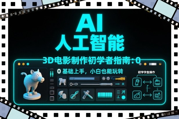 AI人工智能3D电影制作初学者指南：0基础上手，小白也能玩转-weichuangqy