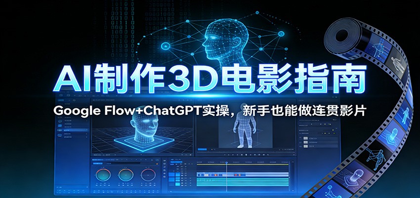 AI制作3D电影指南：Google Flow+ChatGPT实操，新手也能做连贯影片-weichuangqy