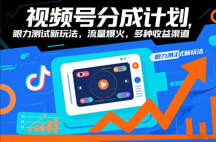 视频号分成计划，眼力测试新玩法，流量爆火，多种收益渠道-weichuangqy