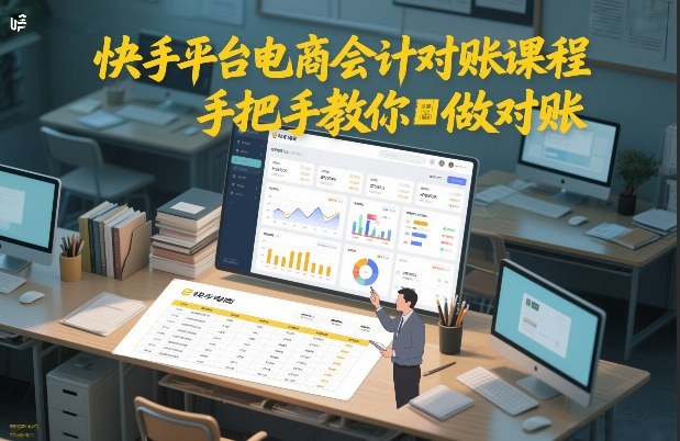 快手平台电商会计对账课程，手把手教你做对账-weichuangqy