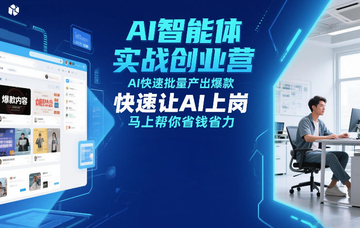 AI智能体实战创业营12月23-25号线下课，AI快速批量产出爆款，快速让AI上岗，马上帮你省钱省力-weichuangqy