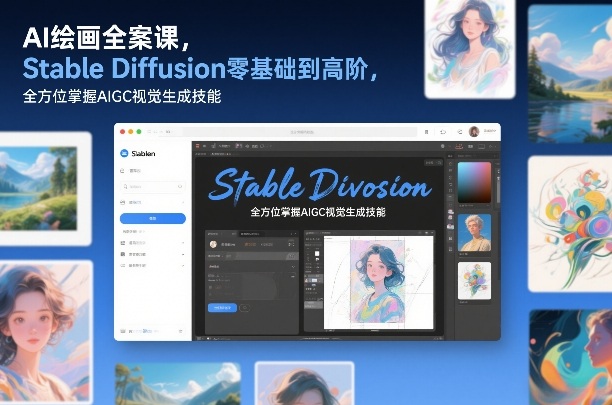 AI绘画全案课，Stable Diffusion零基础到高阶，全方位掌握AIGC视觉生成技能-weichuangqy