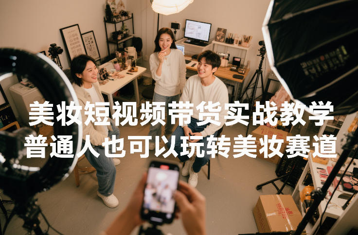 美妆短视频带货实战教学，普通人也可以玩转美妆赛道-weichuangqy