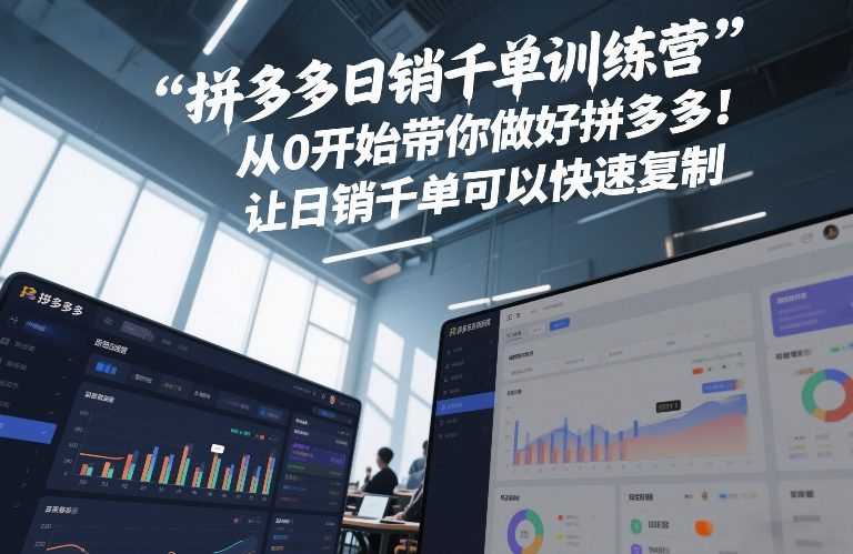 拼多多日销千单训练营，从0开始带你做好拼多多，让日销千单可以快速复制(更新26年1月)-weichuangqy