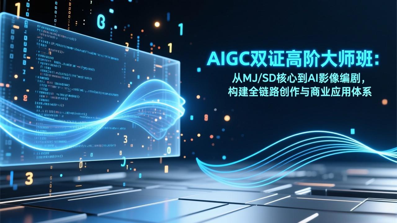 AIGC双证高阶大师班：从MJ/SD核心到AI影像编剧，构建全链路创作与商业应用体系-weichuangqy