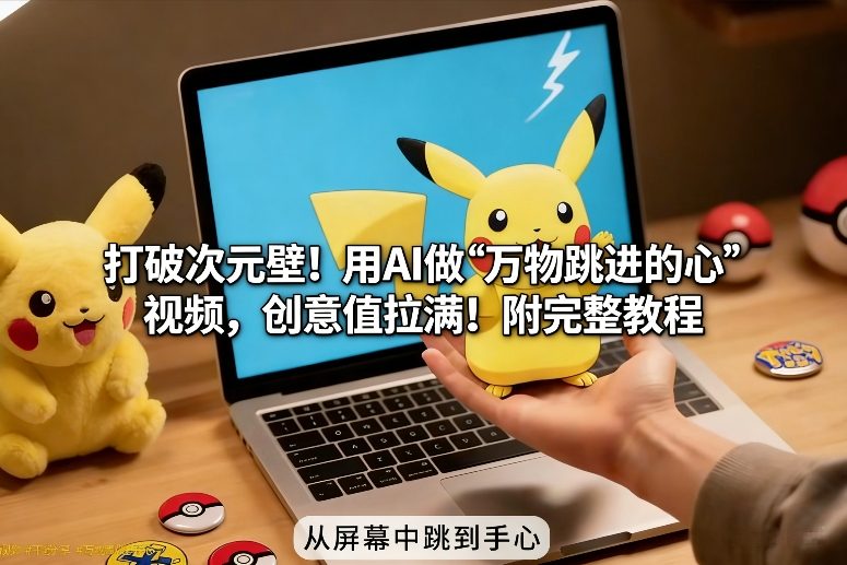 打破次元壁！用AI做【万物跳进手心】视频，创意值拉满！附完整教程-weichuangqy