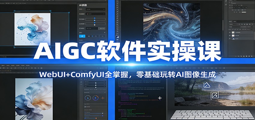 AIGC软件实操课：WebUI+ComfyUI全掌握，零基础玩转AI图像生成-weichuangqy