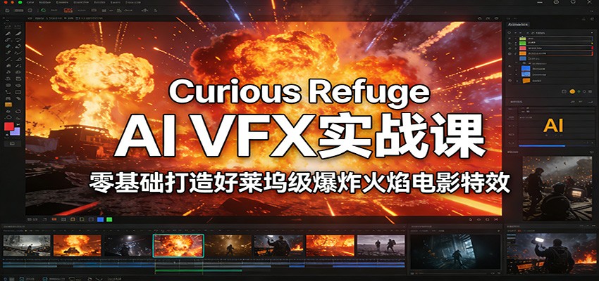 Curious Refuge AI VFX实战课，零基础打造好莱坞级爆炸火焰电影特效-weichuangqy