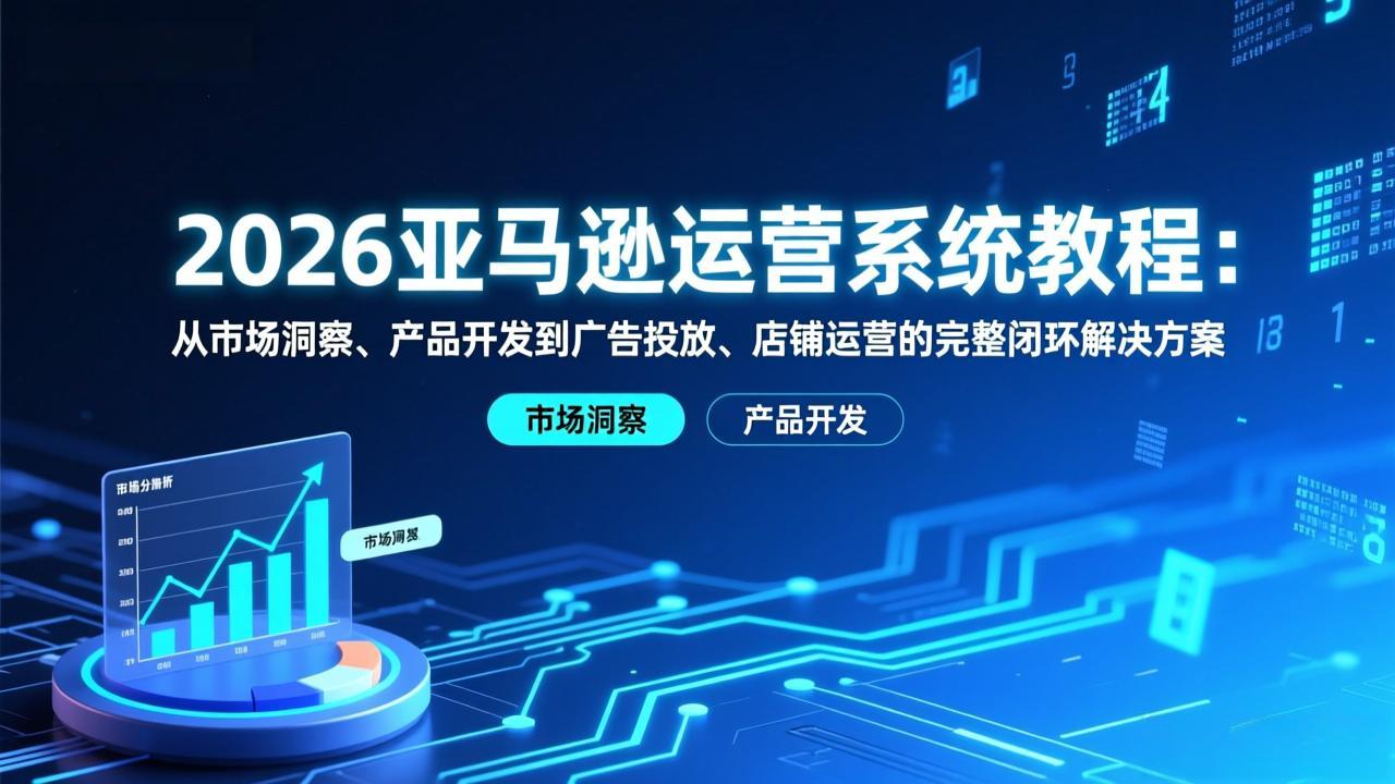 2026亚马逊运营系统教程：从市场洞察、产品开发到广告投放、店铺运营的完整闭环解决方案-weichuangqy