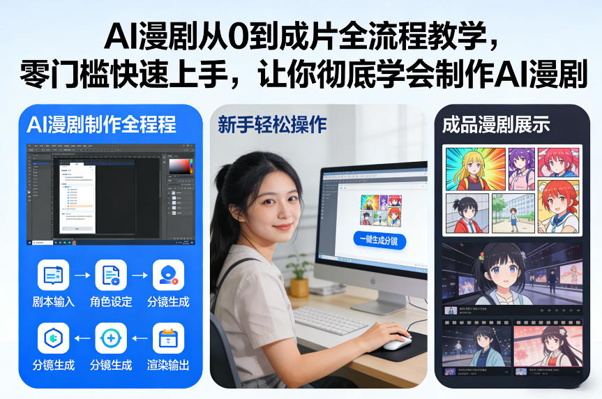 AI漫剧从0到成片全流程教学，零门槛快速上手，让你彻底学会制作AI漫剧【保姆级教程】-weichuangqy