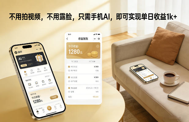 不用拍视频，不用露脸，只需手机AI，即可实现单日收益1k+【揭秘】-weichuangqy