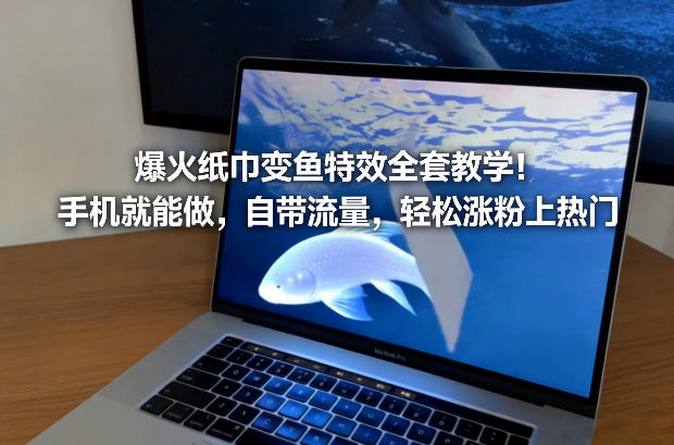 爆火纸巾变鱼特效全套教学！手机就能做，自带流量，轻松涨粉上热门-weichuangqy