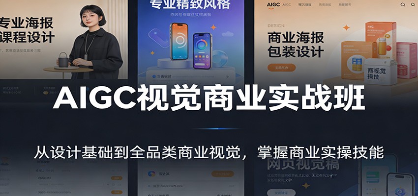 AIGC视觉商业实战班：从设计基础到全品类商业视觉，掌握商业实操技能-weichuangqy