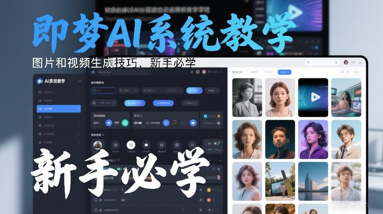 即梦AI系统教学，图片和视频生成技巧，新手必学-weichuangqy