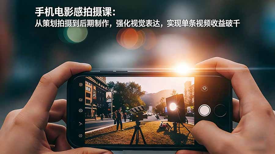 手机电影感拍摄课：从策划拍摄到后期制作，强化视觉表达，实现单条视频收益破千-weichuangqy