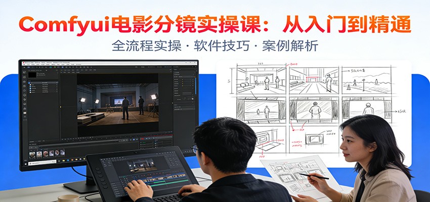 ComfyUI电影分镜实操课：分镜一致性，全流程AI视频制作，零基础也能做专业分镜-weichuangqy