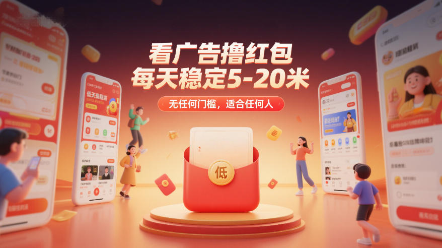 看广告撸红包，每天稳定5-20米，无任何门槛，适合任何人-weichuangqy