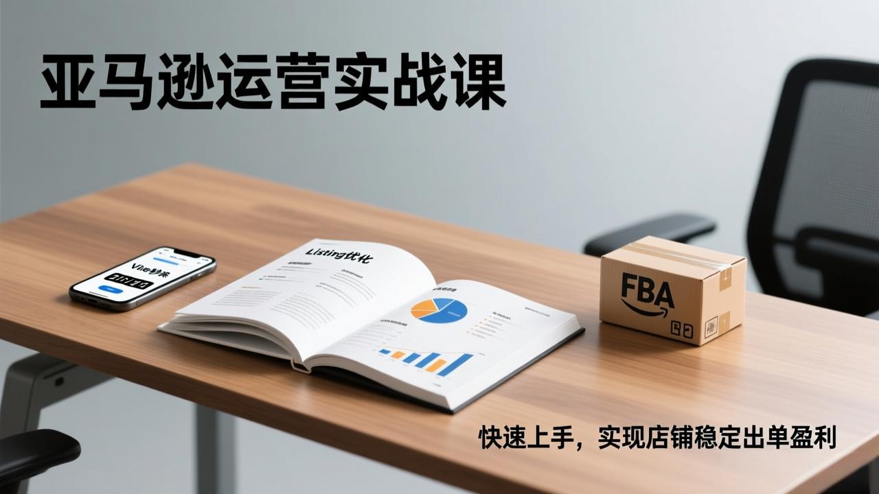 亚马逊运营实战课，Listing优化、Vine秒杀、FBA发货，快速上手，实现店铺稳定出单盈利-weichuangqy