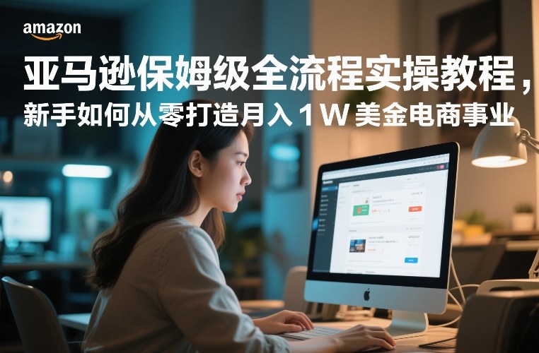 亚马逊保姆级全流程实操教程，新手如何从零打造月入1W美金电商事业-weichuangqy