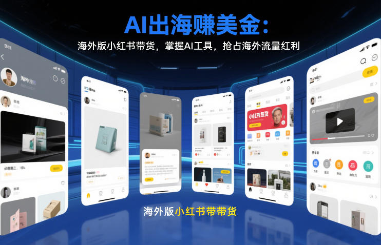 AI出海賺美金：海外版小红书带货，掌握AI工具，抢占海外流量红利(更新2026)-weichuangqy