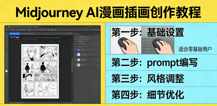 利用Midjourney AI人工智能轻松创作漫画插画教程，零基础创作完整漫画插画-weichuangqy