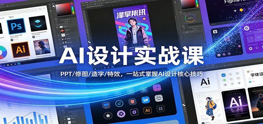 AI设计实战课：PPT/修图/造字/特效，一站式掌握AI设计核心技巧-weichuangqy