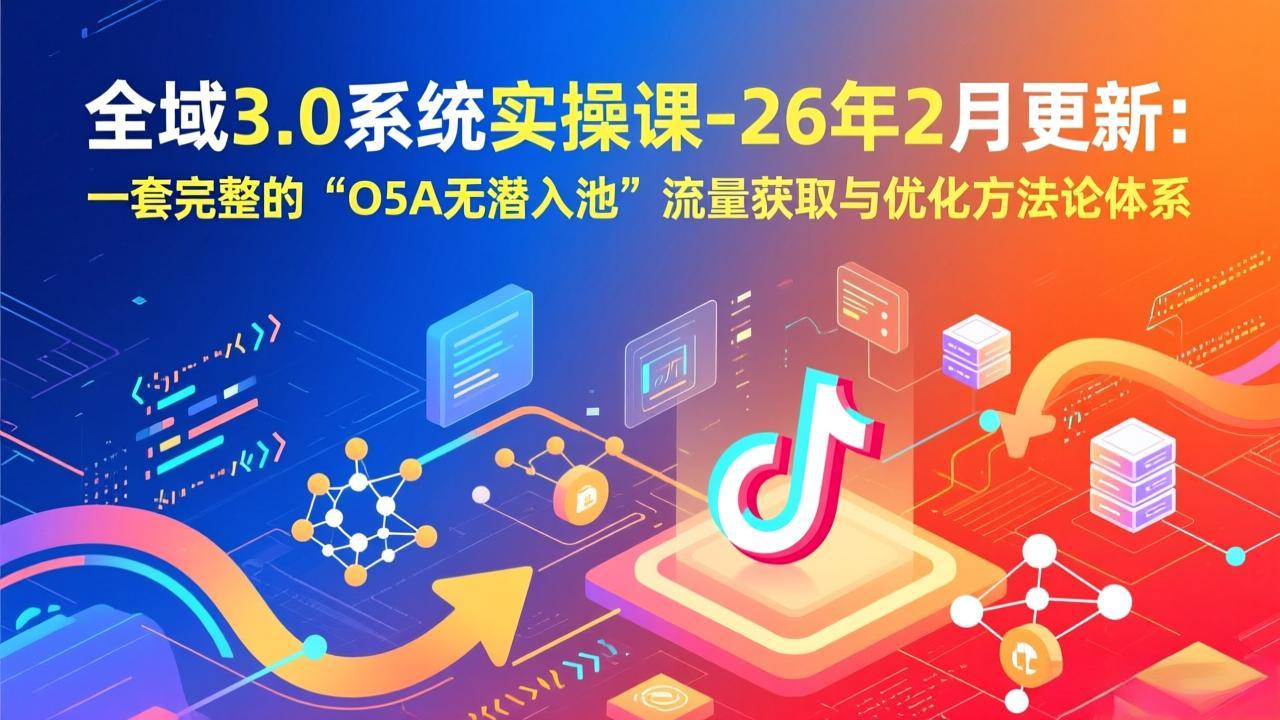 全域3.0系统实操课-26年2月更新：一套完整的“O5A无潜入池”流量获取与优化方法论体系-weichuangqy