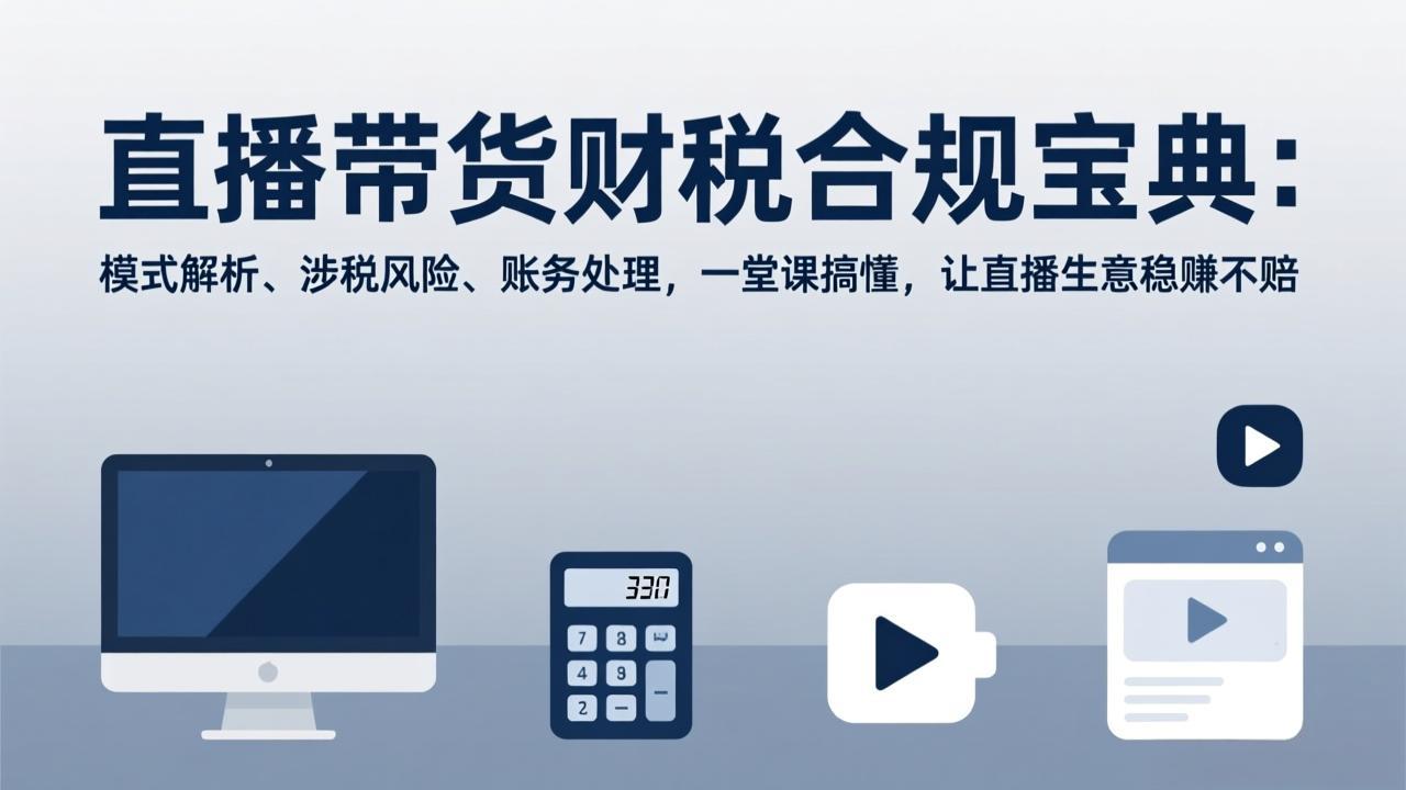 直播带货财税合规宝典：模式解析、涉税风险、账务处理，一堂课搞懂，让直播生意稳赚不赔-weichuangqy