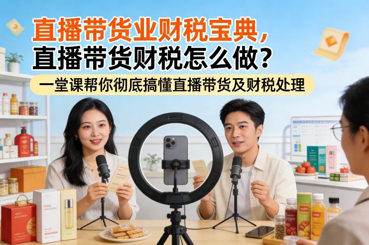 直播带货业财税宝典，直播带货财税怎么做？一堂课帮你彻底搞懂直播带货及财税处理-weichuangqy