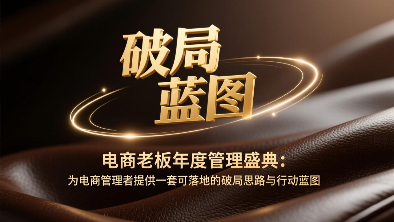 电商老板年度管理盛典：为电商管理者提供一套可落地的破局思路与行动蓝图-weichuangqy