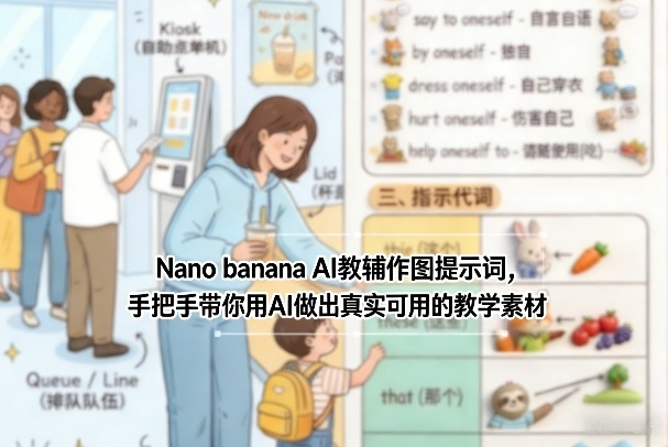 Nano banana AI教辅作图提示词，手把手带你用AI做出真实可用的教学素材-weichuangqy