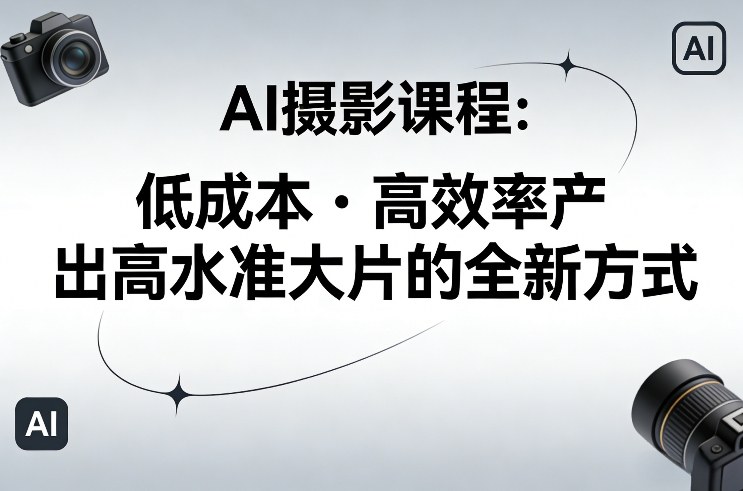 AI摄影课程，低成本高效率产出高水准大片的全新方式-weichuangqy
