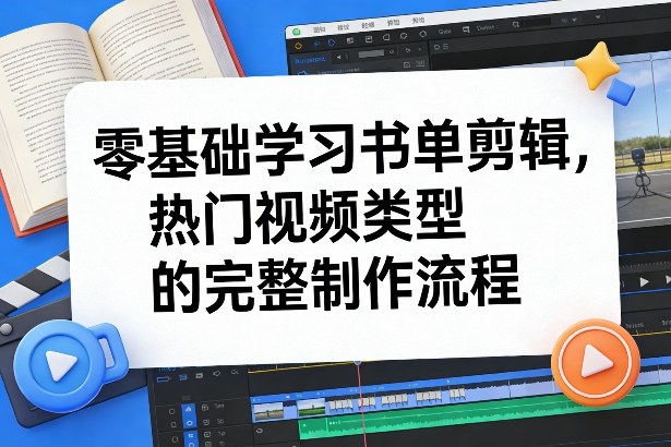 零基础学习书单剪辑，热门视频类型的完整制作流程(更新2026)-weichuangqy