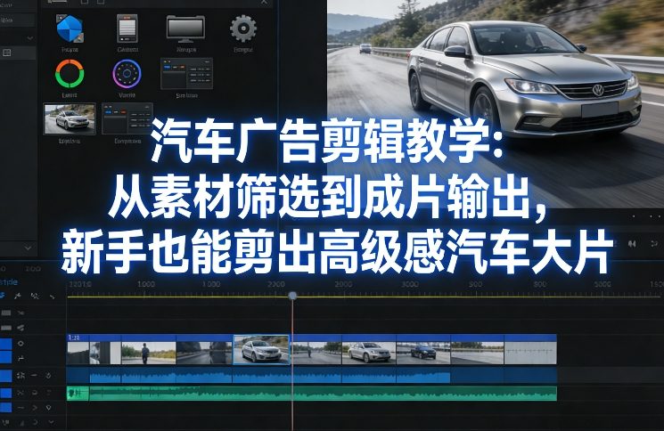 汽车广告剪辑教学：从素材筛选到成片输出，新手也能剪出高级感汽车大片-weichuangqy
